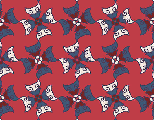 几何图案花型印花素材矢量图