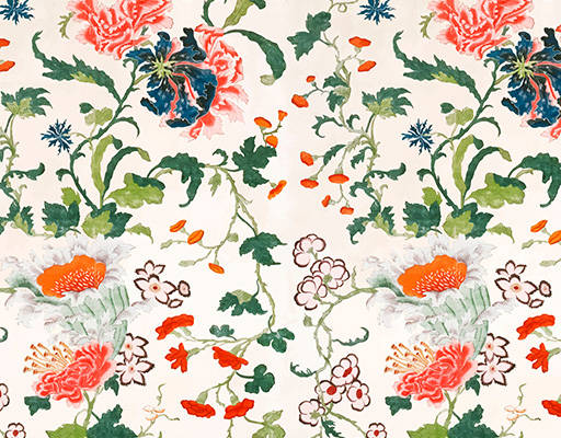 植物花朵印花花型素材矢量图