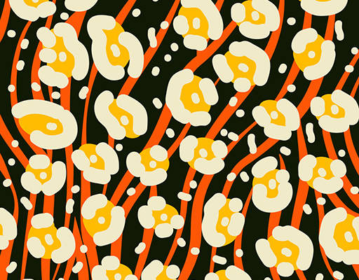 煎蛋碎点印花花型素材矢量图