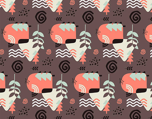 几何印花花型素材矢量图