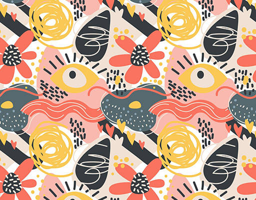 几何印花花型素材矢量图