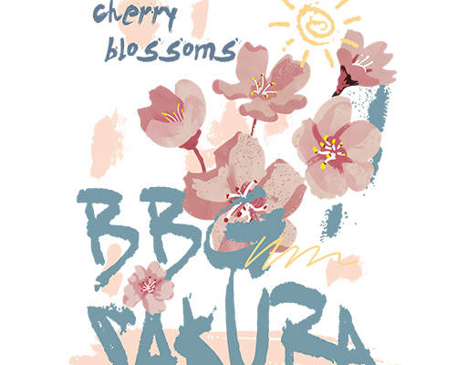 手绘花朵英文字母印花花型素材免扣图