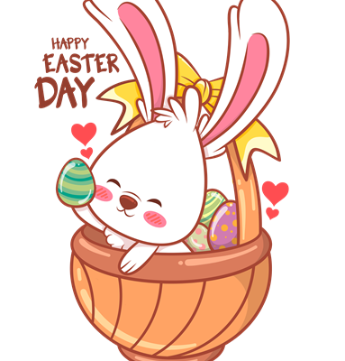 卡通小兔子字母印花花型素材