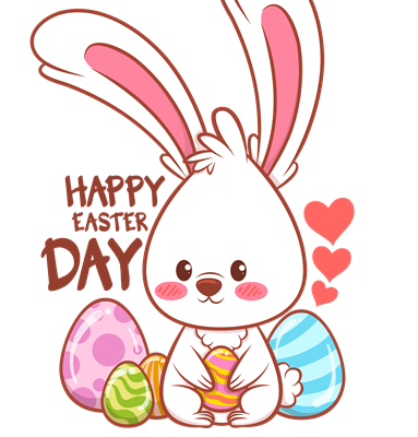 卡通小兔子字母印花花型素材