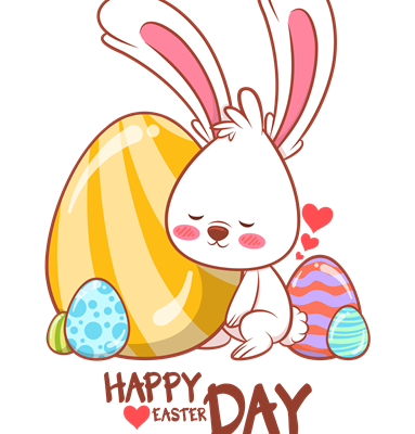 卡通小兔子字母印花花型素材