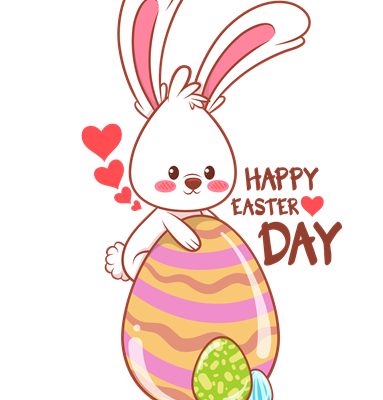 卡通小兔子字母印花花型素材