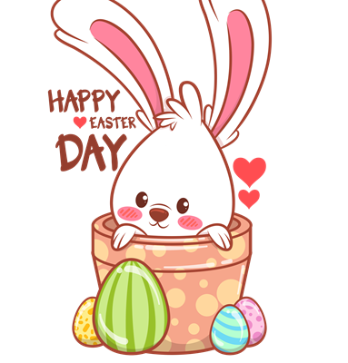 卡通小兔子字母印花花型素材