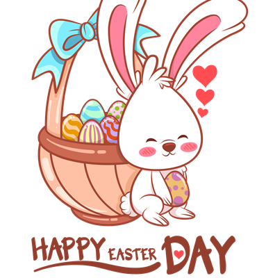 卡通小兔子字母印花花型素材