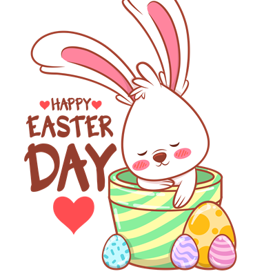 卡通小兔子字母印花花型素材