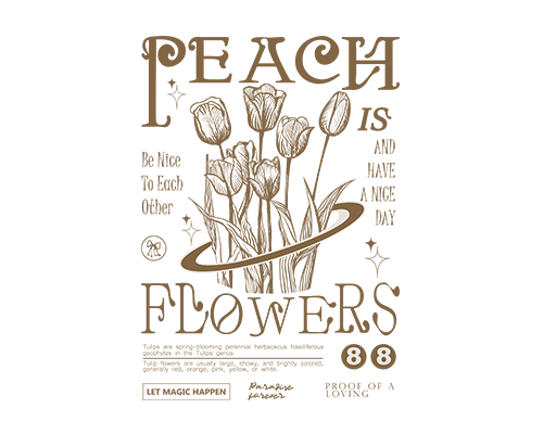 手绘花朵图案卡通花朵百合花朵女装印花素材