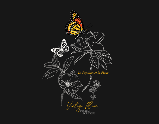 手绘花朵图案花朵蝴蝶图案女装印花素材