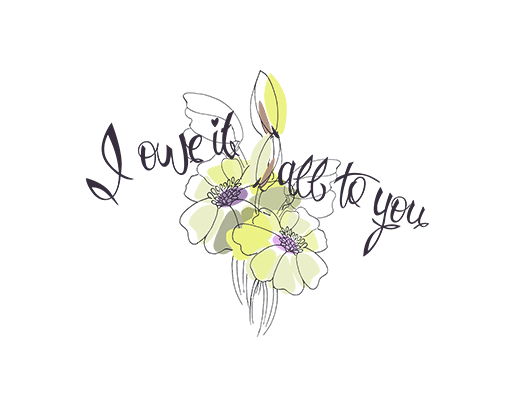 手绘花朵图案卡通花朵手写英文字母图案女装印花素材