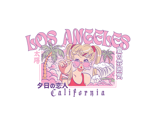 卡通女孩图案手绘女孩头像女装印花素材戴眼镜的女孩头像