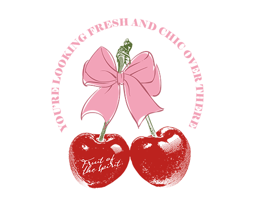 卡通水果图案卡通樱桃图案女装印花素材