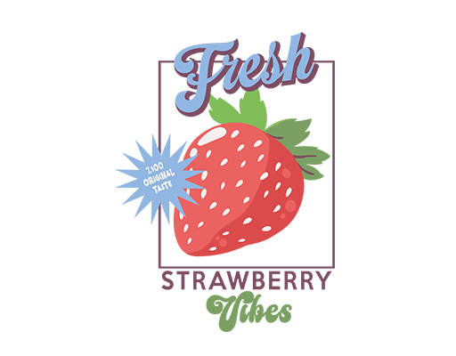 卡通草莓图案手绘水果图案女装印花素材