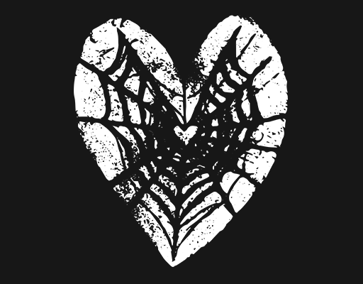 涂鸦爱心形图案女装印花素材破碎爱心形图案