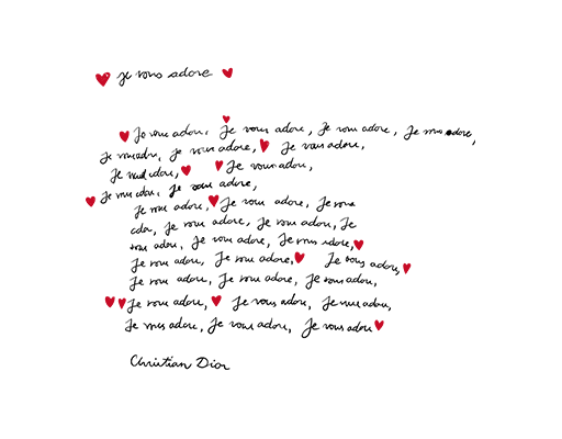 手写英文字母图案卡通爱心形图案女装印花素材