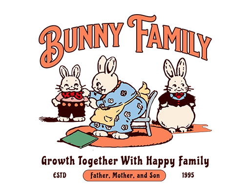 卡通兔子图案手绘兔子女装印花素材将比卡通动物