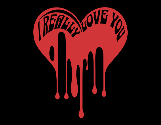 卡通爱心形图案涂鸦爱心女装印花素材