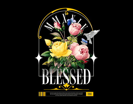 卡通英文字母图案卡通花朵图案玫瑰花朵女装印花素材