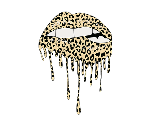 卡通嘴唇图案手绘嘴唇豹纹嘴唇女装印花素材五官图案