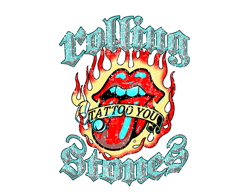 卡通嘴唇图案火焰图案破碎英文字母图案欧美印花素材