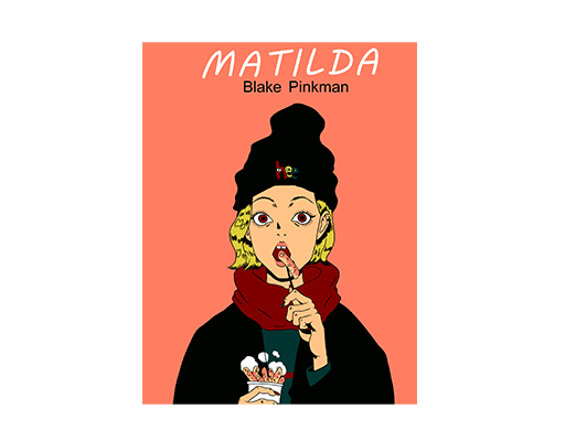 卡通人物图案手绘女孩头像女装印花素材手写英文字母图案