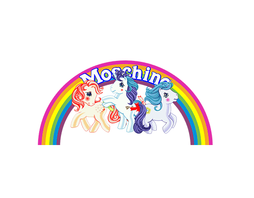 卡通马图案手绘马独角兽图案彩虹图案女装印花素材