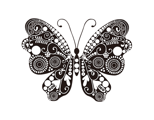 卡通蝴蝶图案蝴蝶剪影图案女装印花素材手绘卡通动物