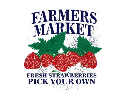 卡通草莓图案变形英文字母图案卡通水果图案女装印花素材