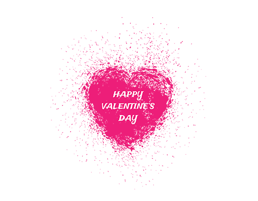 涂鸦爱心形图案破碎心形图案女装印花素材喷溅爱心图案