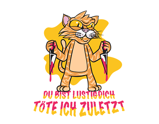 卡通猫咪图案卡通老虎手写英文字母涂鸦老虎图案女装印花图案