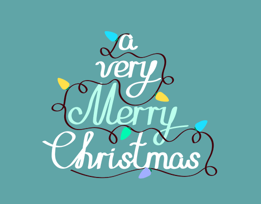 手写英文字母图案卡通英文字母圣诞印花图案圣诞树图案