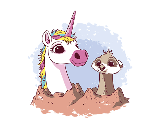 独角兽图案卡通马头像卡通浣熊图案女装印花素材圆形图案老鼠图案