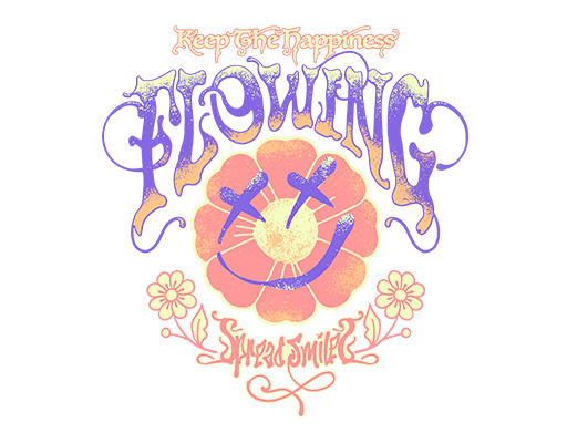 手写英文字母图案卡通英文字母彩色花朵图案涂鸦英文字母女装印花素材