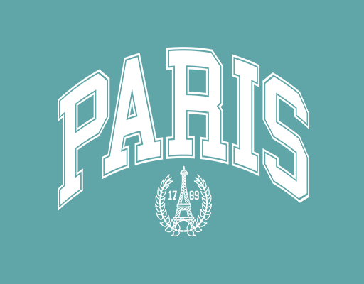 变形英文字母图案卡通英文字母PARIS英文字母埃菲尔铁塔女装印花素材