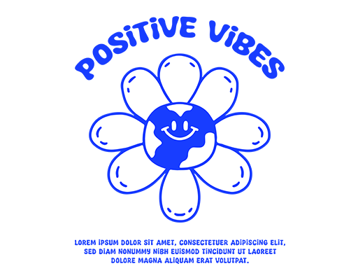 卡通花朵图案手绘花朵菊花图案女装印花素材变形英文字母