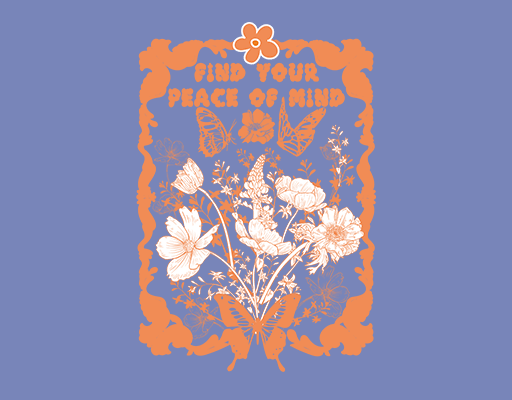 卡通蝴蝶图案手绘蝴蝶花朵图案破碎蝴蝶图案女装印花素材手绘鲜花