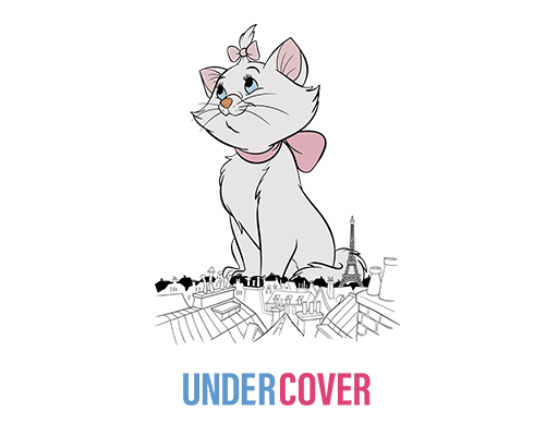 卡通猫咪图案手绘猫玛丽猫图案手绘卡通动物女装印花素材动画片图案