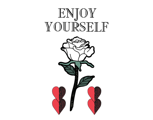 卡通花朵图案玫瑰花朵卡通英文字母图案卡通爱心形图案女装印花素材