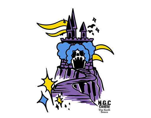 卡通城堡图案手绘城堡手绘卡通图案女装T恤卫衣印花素材