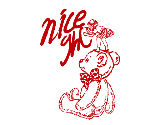 卡通女孩图案手绘小熊站小熊头上的小女孩涂鸦英文字母图案女装印花素材