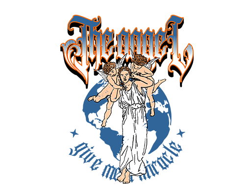 卡通女孩卡通天使图案女装印花素材卡通地球图案欧美女人复古英文字母烫画图案