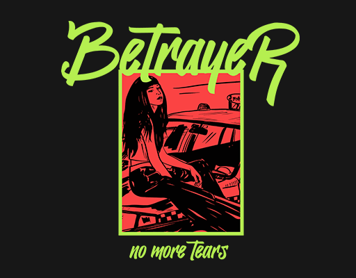 卡通女孩图案手写英文字母图案手绘女孩女装印花素材卡通人物荧光字母图案