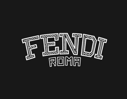 卡通英文字母芬迪英文字母FENDI英文字母印花素材手写英文字母女装文字印花图案