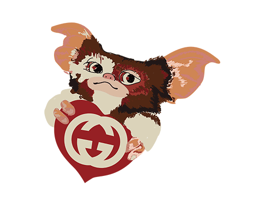 卡通动物图案古驰印花素材卡通松鼠图案手绘卡通GUCCI印花素材品牌印花图案