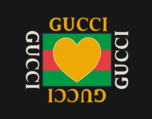 卡通爱心形图案古驰图案gucci印花素材品牌印花图案古驰爱心图案女装印花素材