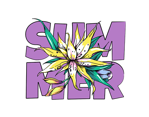 卡通英文字母图案卡通花朵手绘花朵百合花朵女装印花素材卡通植物图案手绘植物印花