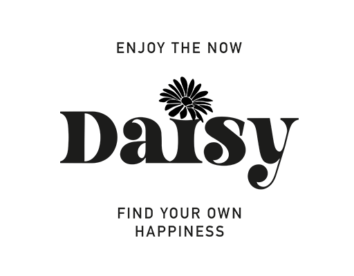 卡通英文字母女装文字印花图案DAISY英文字母花朵剪影图案简约文字印花素材