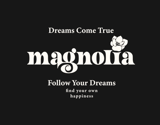 卡通英文字母花朵剪影图案女装印花素材简约英文字母magnoiia英文字母